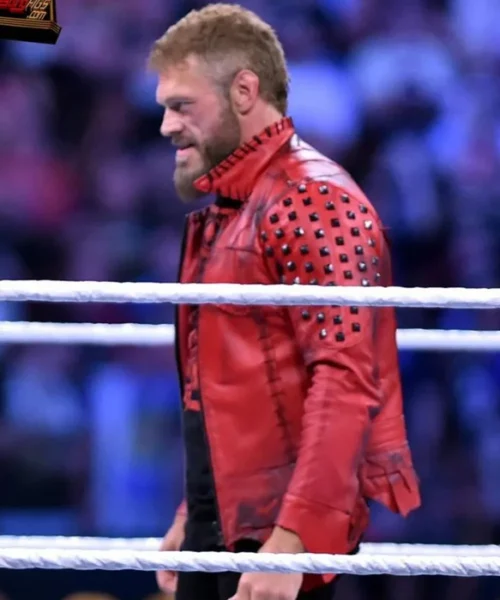 WWE Wrestler Adam Copeland Red Leather Jacket
