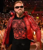 Adam Copeland WWE Edge Studded Red Leather Jacket