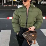 Wmen Cropped Parachute Puffer Jacket