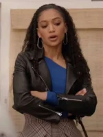 Olivia Baker All American S05 Black Cropped Jacket