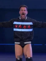 WWE Night Of Champion 2025 CM Punk Balck Varisty Jacket