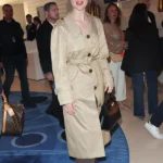 Elle Fanning Cannes Brown Trench Coat
