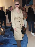 Elle Fanning Cannes Brown Trench Coat