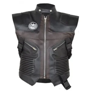 Hawkeye The Avengers Brown Leather Vest