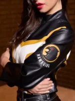 Isabela Merced Superman Movie Hawkgirl Black Jacket
