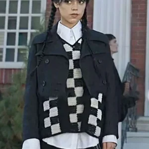 Goody Addams Wednesday Black Woolen Jacket