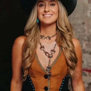 Lainey Willson Music Concert Brown Suede Leather Vest