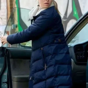 Mickey TV Series Long Bright S01 Blue Puffer Coat