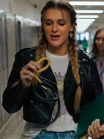 Mandi Monroe Black Cropped Leather Jakcet