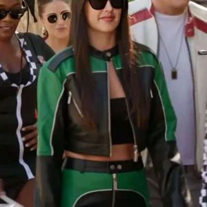TV Series The Valley Cropped Green Real Leather Jacket