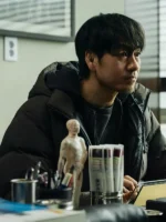 Mok Kyeok-Nam Series Black Puffer Hodded Jacket