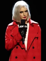 Toni Storm AEW Collision 2025 Red Wool Coat