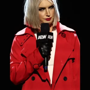 Toni Storm AEW Collision 2025 Red Wool Coat