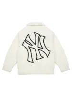 Unisex White Yankees MLB Sherpa Jacket