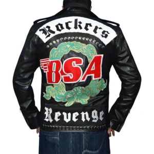 Geroge Michael BSA Black Real Leather Jacket