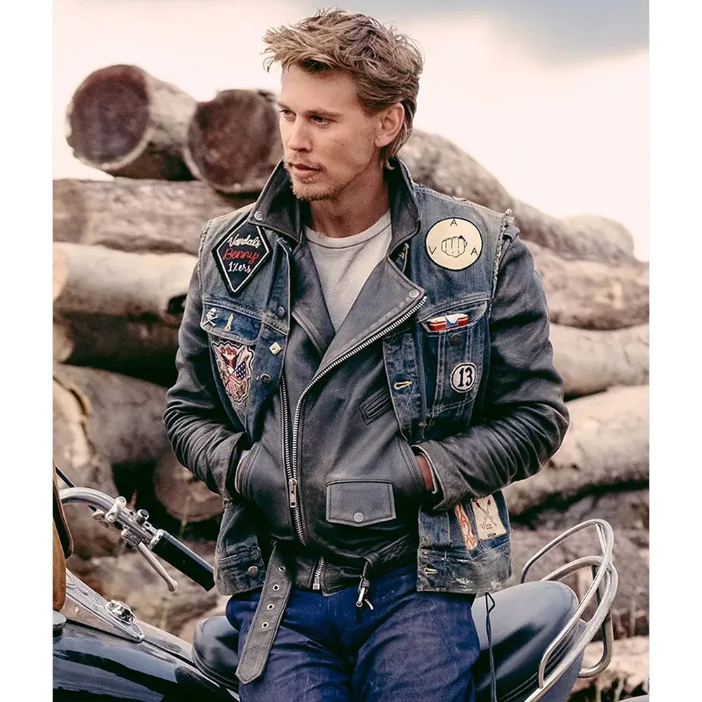 Austin Butler The Bikeriders Denim Vest Austin Butler The Bikeriders 2024 Denim Vest