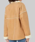 Best Christmas Ever Heather Graham Brown Shearling Leather Jacket