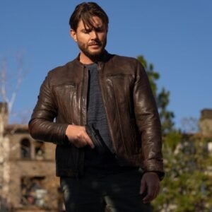 Jensen Ackles Countdown 2025 Black Leather Jacket