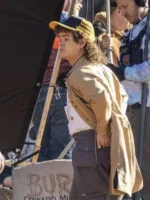 Gaten Matarazzo Stranger Things S05 brown cotton trench coat
