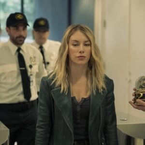 Jennifer Holland Peacemaker TV Series Black Leather Jacket