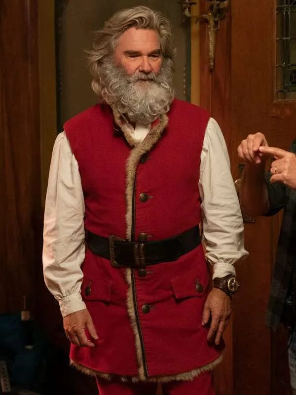 Kurt-Russell-The-Christmas-Chronicles-Red-Vest Santa Claus Red Shearling Vest - Image 1