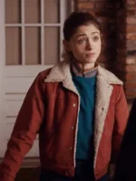 Natalia Dyer Stranger Things S01 red cotton jacket