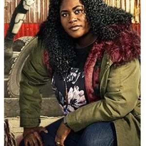 Danielle Brooks Peacemaker Leota Adebayo Shearling Jacket