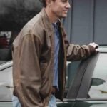 Channing Tatum Roofman 2025 Brown Leather Jacket
