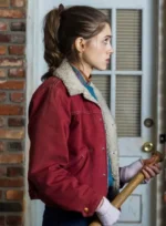 Nancy Wheeler Stranger Things S01 red cotton jacket