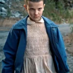 Millie Bobby Brown Stranger Things S01 blue cotton jacket