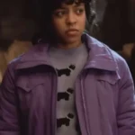 Erica Sinclair Stranger Things S05 purple cotton jacket