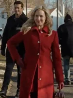 Ginna Claire Mason A Newport Christmas 2025 red woolen coat