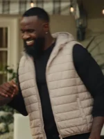 Terrence Terrell Unexpected Christmas 2025 grey puffer vest