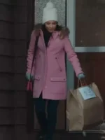 Jackie Howard My Life with the Walter Boys stylish pink coat