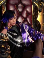 Reina Mishima Tekken 8 black & purple jacket