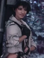 Lady Devil May Cry 5 white cropped jacket