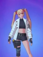 Lennox Rose in Fortnite white leather jacket