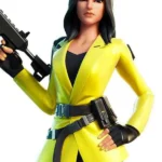 Fortnite women yellow leather jacket