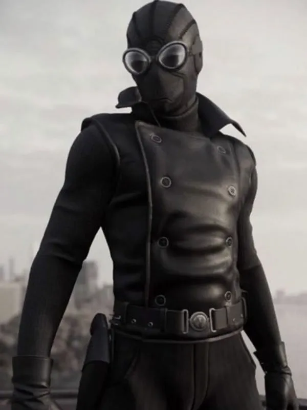 15 (2) Jayson Fitch in Spider-Man costume black leather vest