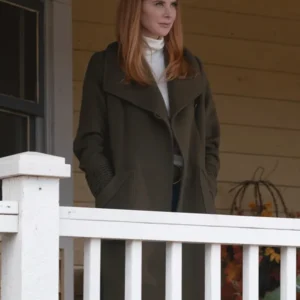 Sarah Rafferty My Life with the Walter Boys stylish green coat