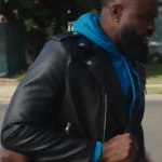 Terrence Terrell Unexpected Christmas 2025 black biker leather jacket