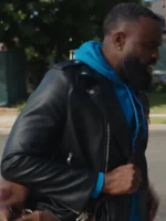 Terrence Terrell Unexpected Christmas 2025 black biker leather jacket