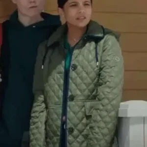 Jackie Howard My Life with the Walter Boys green quilted hooded jacket