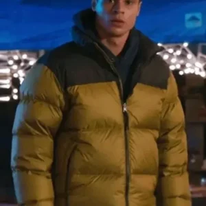 Kolton Stewart My Life with the Walter Boys mustard and black parachute jacket