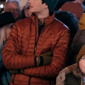 Jordan Walter My Life with the Walter Boys burnished red parachute jacket