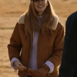 Katherine Walter My Life with the Walter Boys brown leather jacket