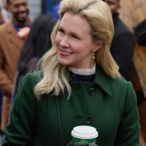 Ginna Claire Mason A Newport Christmas 2025 green wool coat