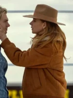 Sarah Rafferty My Life with the Walter Boys stylish brown jacket