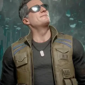 Johnny Cage in Mortal Kombat 11 brown cotton vest