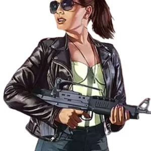 Female Protagonist GTA 6 leather jacket